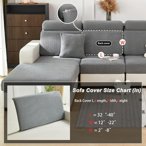Vista 34 de Fundas de cojín para sofá, fundas de cojín lavables para mascotas, funda protectora elástica antideslizante para muebles