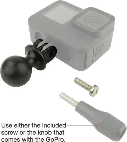 Vista 2 de RAM Mounts RAP-B-202U-GOP1 - Adaptador universal de bola para cámara de acción con bola de 1" tamaño B