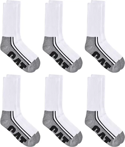 Vista 2 de Caterpillar mens 6-pack Half Cushioned Crew Socks