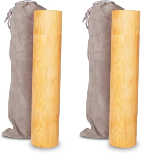 Vista 14 de Juego de 2 urnas pequeñas de bambú para cenizas humanas, ecológicas y biodegradables, tubo de cremación para cenizas de mascotas machos y hembras