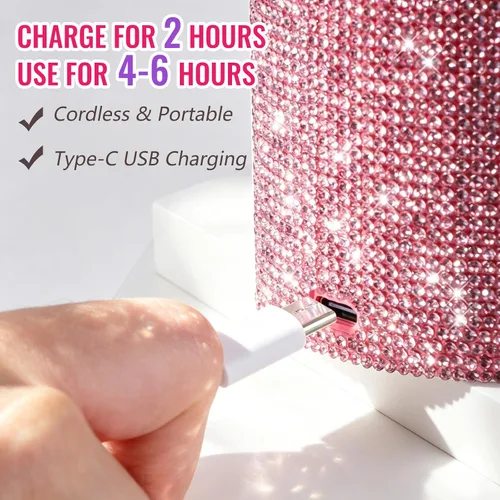 Vista 7 de MEKK Mini luz UV inalámbrica para uñas de gel – Mini lámpara de uñas LED UV recargable de 24 W con control táctil y sensor automático, pequeña