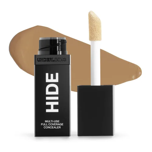 Vista 17 de HIDE Corrector líquido, corrector de cobertura media a completa para imperfecciones, ojeras y cicatrices debajo de los ojos, corrector sin aceite
