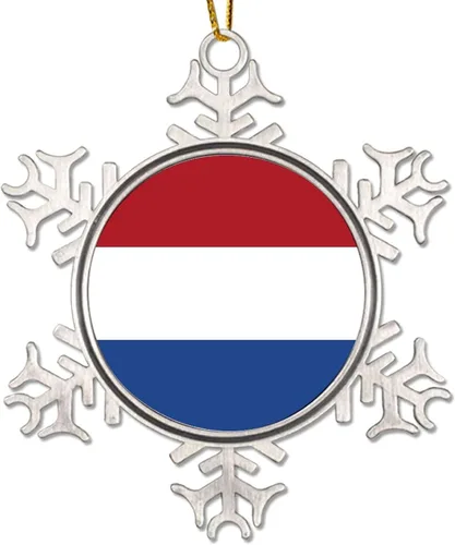 Vista 8 de Adornos de Navidad de metal con copo de nieve de Malta, recuerdo patriótico, regalo de recuerdo de país, adornos para árbol de Navidad, bandera