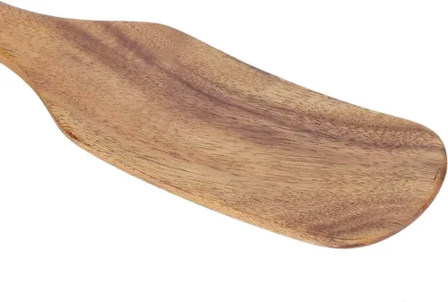 Vista 6 de Spurtles de madera, utensilios de cocina de madera de teca natural, resistente al calor, antiadherente, utensilios de cocina de madera para servir