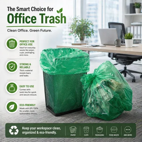 Vista 7 de Bolsas de basura biodegradables para cocina alta de 13 galones (120 bolsas), ecológicas, medianas, ecológicas, de 55 litros, aptas para vertederos
