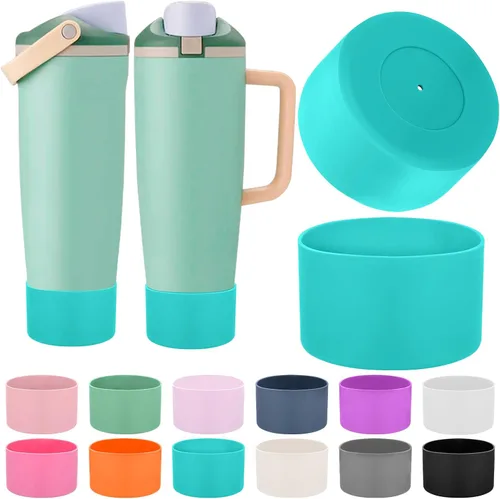 Vista 27 de Mity rain 2 piezas de botas protectoras de silicona para botellas y vasos FreeSip Sway de Owala de 30 oz y 40 oz - Accesorios para owala, mejora
