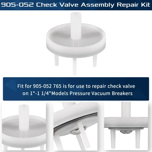 Vista 5 de 905-052 765 Kit de reparación de conjunto de válvula de retención, apto para el modelo 1"-1-1/4" en interruptor de vacío a presión (blanco)