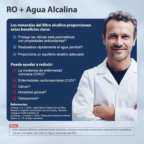 Vista 3 de iSpring RCC7AK - Sistema de filtro de agua potable por ósmosis inversa de 6 etapas con reimineralización alcalina, pH natural, color blanco