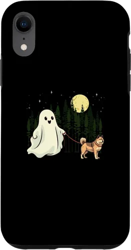 Vista 24 de iPhone 16 Akita Walking Ghost Halloween Funny Kids Costume Case