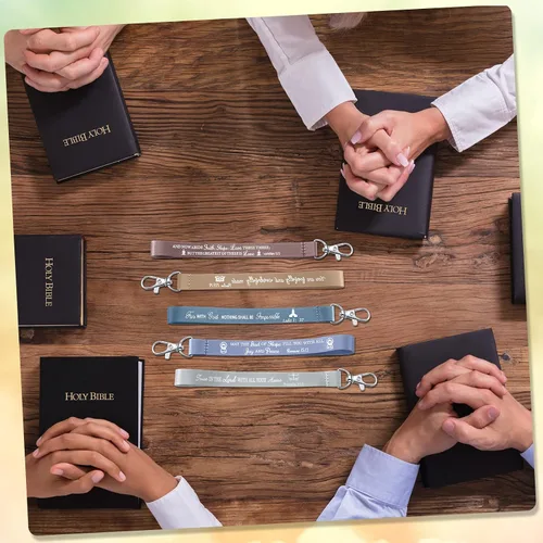 Vista 5 de 90 llaveros cristianos a granel de las Escrituras Llaveros inspiradores religiosos Llaveros religiosos con versículos bíblicos regalos de iglesia