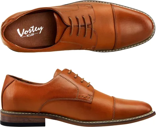 Vista 3 de Vostey Zapatos de vestir para hombre, zapatos de vestir formales para hombres, zapatos de vestir de negocios Derby