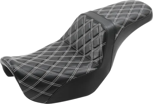 Vista 41 de C.C. RIDER Asiento para Conductor y Pasajero Asiento de Elevación Compatible con Harley Dyna Street Bob FXDB Low Rider FXDL/FXDLS Super Glide Custom