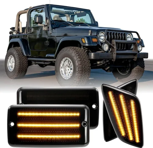Vista 13 de USR 97-06 Wrangler TJ Faros LED de proyector redondos de 7" Pulgadas H6024 con carcasa negra 6024 Haz alto/bajo, faro sellado H6014 (Par) Compatible