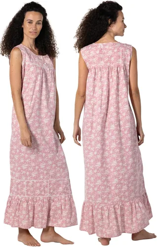 Vista 2 de The 1 for U Naomi - Camisones sin mangas 100% algodón para mujer, talla XS, 3X Rosa Floral