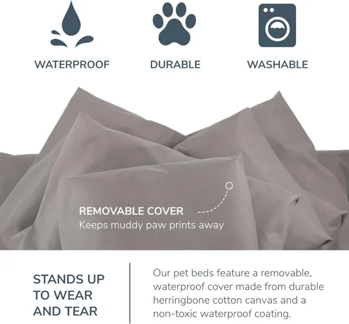 Vista 6 de Naturepedic Cama orgánica para mascotas pequeñas – Camas súper afelpadas para perros y gatos – Tapete de ultra apoyo – Cama ideal para mascotas sin