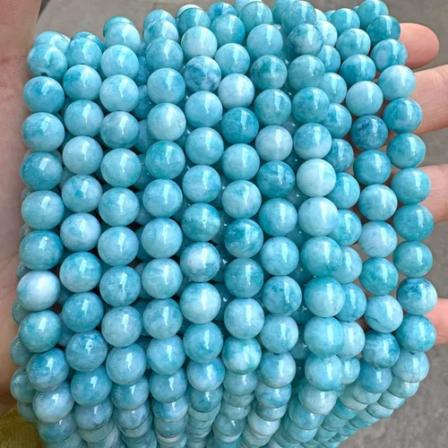 Vista 178 de 100 cuentas de piedra multicolor natural de 0.236 pulgadas (0.236 in), cuentas espaciadoras sueltas redondas para hacer pulseras, collares, aretes