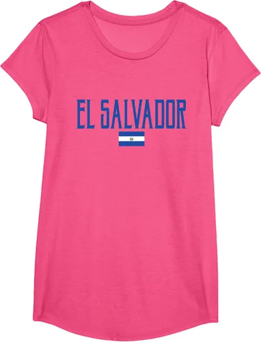 Vista 13 de Camiseta de texto azul con bandera de El Salvador, Negro, S