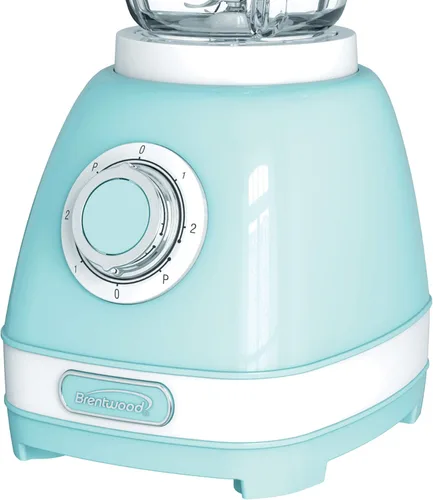 Vista 7 de Brentwood Appliances JB-330BL Licuadora retro de 2 velocidades con tarro de plástico de 50 onzas, azul, normal