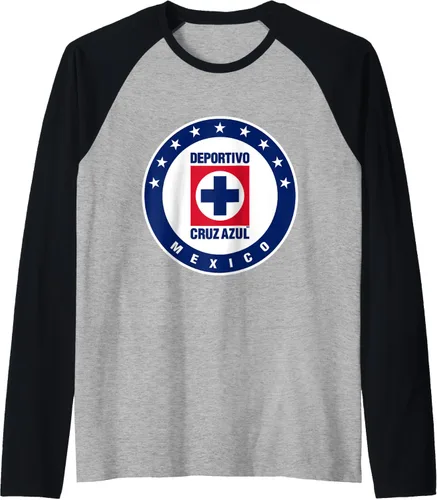 Vista 11 de Deportivo Cruz Azul Camiseta de béisbol raglán, Negro, S
