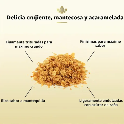 Vista 2 de Cocoläat Feuilletine - Dentelas de crêpe francesa trituradas Crunch de galletas desmenuzadas Hecho con mantequilla real Importado de Francia