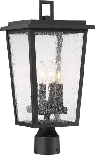 Vista 4 de Minka Lavery Cantebury - Luz de poste de 4 luces para exteriores (19 3/4 pulgadas), color negro