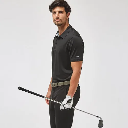 Vista 3 de Mens Polo Shirts Short Sleeve Dry Fit Moisture Wicking Performance Casual Solid Polo Golf Shirt for Men
