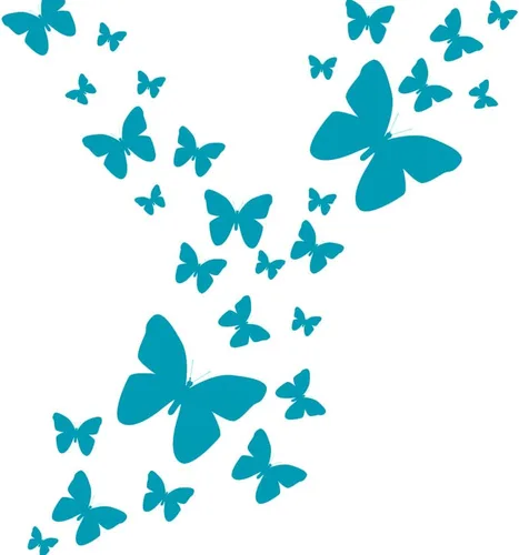 Vista 21 de Calcomanías de pared de mariposa negra, decoración de dormitorio de niñas, decoración de dormitorio para niños, guardería de bebé, adolescentes Negro