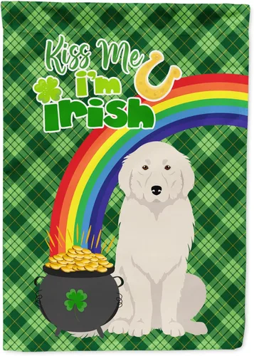 Vista 193 de Caroline's Treasures WDK4731GF - Bandera decorativa para jardín del día de San Patricio, color negro y tostado, Airedale Terrier, para jardín