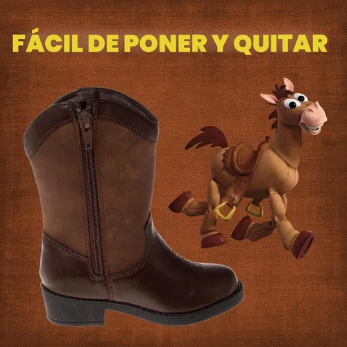 Vista 3 de Disney Pixar Toy Story Woody - Botas vaqueras para niños pequeños
