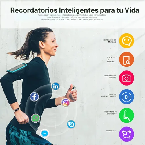 Vista 2 de Zeacool - Reloj inteligente para salud con monitor de frecuencia cardíaca 24/7, oxígeno en sangre, presión arterial, monitor de sueño, rastreadores
