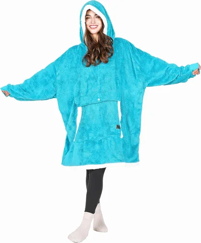 Vista 22 de Tirrinia - Sudadera con capucha de gran tamaño, manta de sherpa cómoda, reversible, gigante, para adultos, hombres, mujeres, adolescentes, esposa