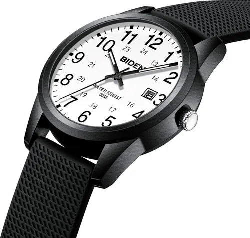Vista 3 de Mens Watches Analog Quartz Sports Unisex Watch 30M Waterproof Watches for Men Women Nurse Medical Professionals-Military Time with Second Hand