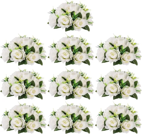 Vista 57 de Centros de mesa de flores para mesas de boda: decoraciones de mesa de Halloween, bolas de flores negras, centros de mesa para compromiso, ceremonia