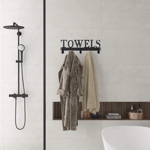 Vista 5 de Kuhome Toallero de ganchos para colgar sobre la puerta, para baño, soporte para puerta/pared, para dormitorio/playa, para colgar toallas/batas