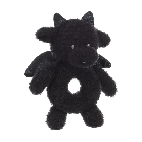 Vista 4 de Apricot Lamb Sonajero de dragón suave para niños y niñas, juguete de sonajero de peluche adorable para el recién nacido, 0-3 meses, 0-6 meses y más