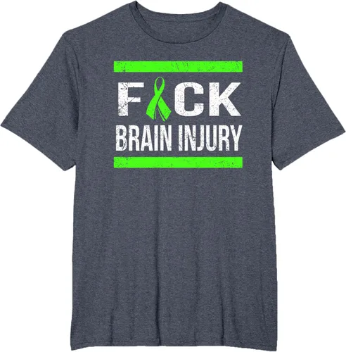 Vista 80 de Apoyo Daño cerebral Concienciación T Shirt, mujer L, Asphalt Negro
