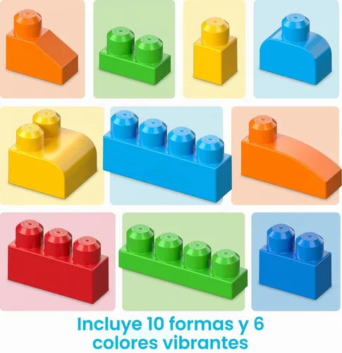 Vista 10 de MEGA BLOKS First Builders Deluxe Building Bag - Juego de juguetes