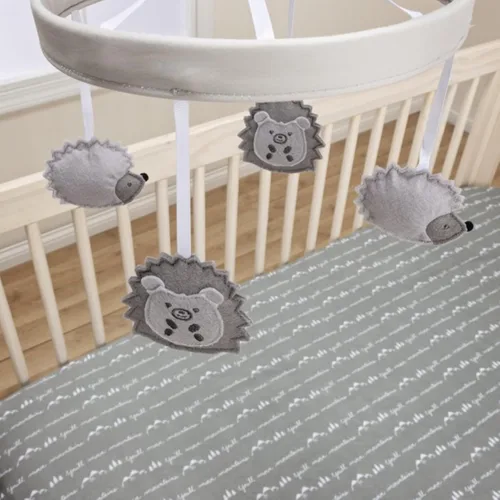 Vista 2 de Sammy & Lou Hedgehog - Móvil para cuna con música, brazo móvil para cuna estándar