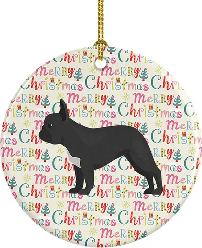 Vista 77 de Caroline's Treasures Abyssinian Sand Terrier - Adorno de cerámica para colgar en el árbol de Navidad, para el hogar, Navidad, fiestas, regalo, 3