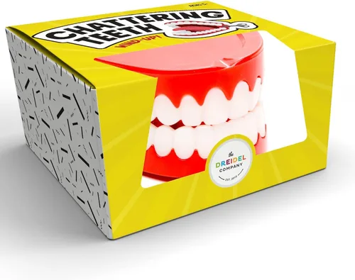 Vista 4 de The Dreidel Company Juguetes de dientes que muerden y parlotean los dientes para niños, recuerdos de fiesta de cumpleaños, regalos novedosos