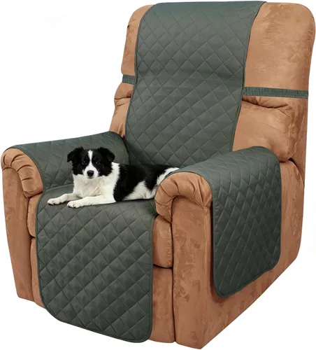 Vista 78 de Fundas para Silla Reclinable Reversibles Funda de Sofá para Mascotas Protector de Muebles Lazy Boy (Silla 23'', Beige/Beige)