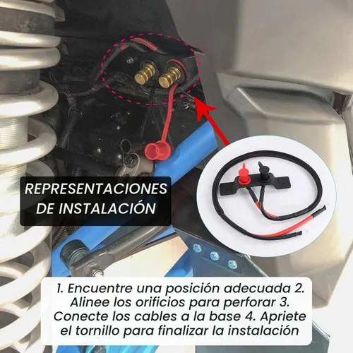 Vista 6 de Poste de batería DICMIC con cables de alto voltaje resistentes al agua para Can Am Maverick X3, se adapta a agujeros y accesorios de fábrica