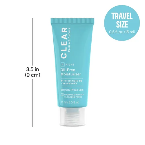 Vista 2 de Paula's Choice CLEAR Hidratante facial sin aceite, crema facial ligera para piel propensa al acné, ácido hialurónico, niacinamida que minimiza