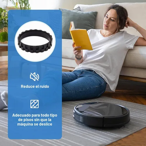 Vista 4 de Neumático de repuesto compatible con IRobot Roomba Wheels Series 500, 600, 700, 800, 900 e I3, I6, I7, E5, E6, J9 Neumático antideslizante de alta