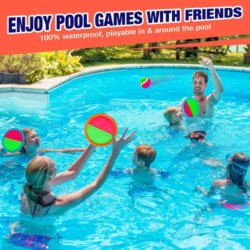 Vista 5 de Juguetes al aire libre para niños, juego de tirar y atrapar, patio exterior, campamento, playa, piscina, juegos para niños y niñas de 3, 4, 5, 6, 7