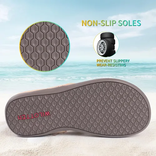 Vista 5 de WILOTTEN Sandalias con soporte de arco para mujer, sandalias ortopédicas para pies planos, sandalias de apoyo para mujeres y hombres