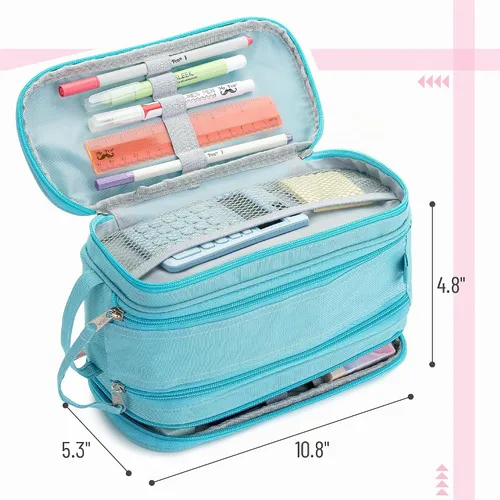Vista 4 de Mr. Pen - Estuche para lápices de gran capacidad - Estuche grande para lápices - Bolsa para bolígrafos Big Pencil Pouch, Pencil Bag, Pen Case, Pen