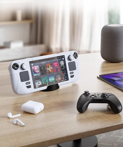 Vista 8 de 4 fundas protectoras Syntech compatibles con Steam Deck, funda de silicona con agarres antideslizantes para el pulgar