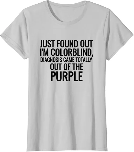 Vista 23 de Camiseta divertida de broma de daltonismo con diagnóstico humorístico