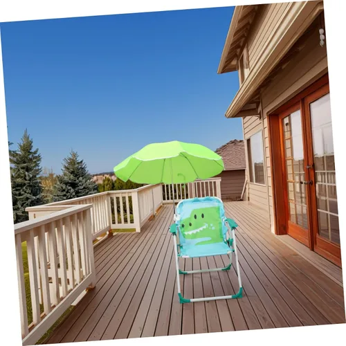 Vista 5 de Silla de playa portátil para niños y niñas, sombrilla ligera y plegable, sillas de camping para exteriores y niños pequeños, playa, alta tierra